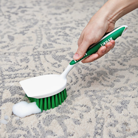 Heavy-Duty Scrub Brush 54 scrubbing carpet with soap