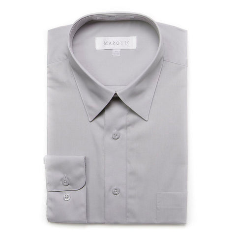 Marquis Boy's Long Sleeve Dress Shirt 005 Silver