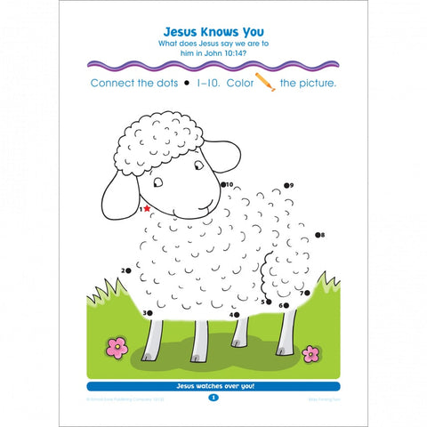 Bible Dot to Dot Preschool Workbook 02122