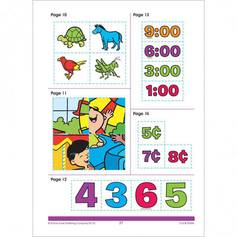 Cut & Paste Preschool Workbook 02176