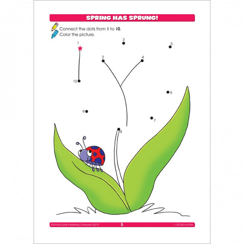 1-25 Dot to Dots Preschool Workbook 02273