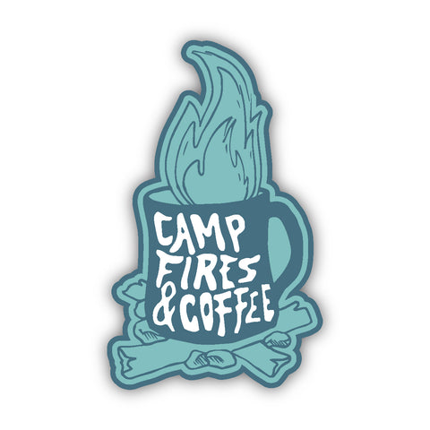 Campfires and Coffee Sticker 0283-LSTK