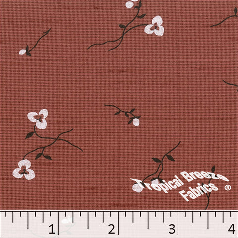 redwood, Tiny Floral Polyester Print Fabric 045512