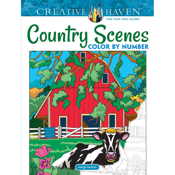 Dover Creative Haven Country Scenes Color by Number Book