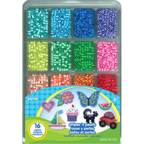 Perler Stripes and Pearls Bead Tray