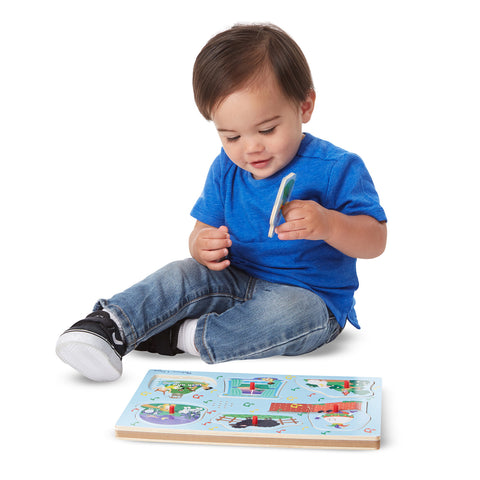 nursery rhyme sound puzzle in use