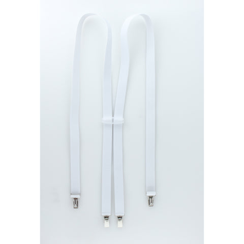 White Shenandoah Clip Suspenders