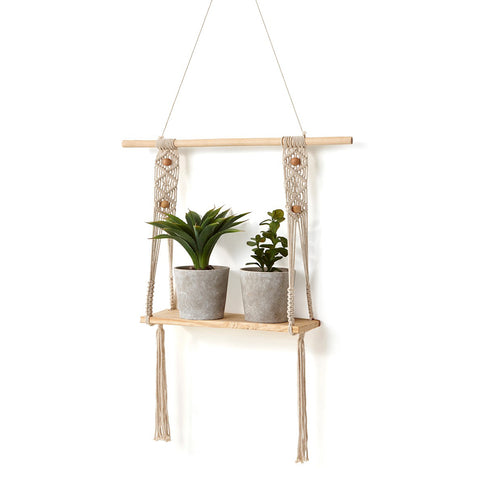 Macrame Shelf with Decorations