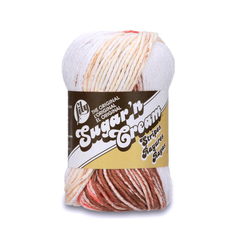 Sugar n Cream natural stripes yarn