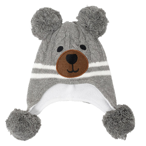 Infant Fleece Lined Bear Hat 1032