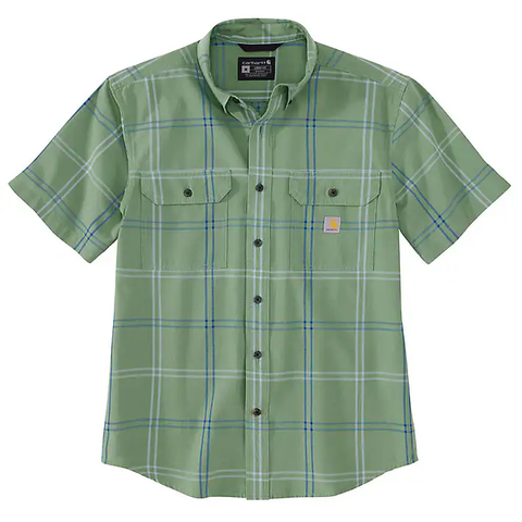 Loden Frost Short-Sleeve Plaid Shirt