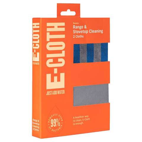 Front of Packaging of Range & Stovetop Cleaning Cloths