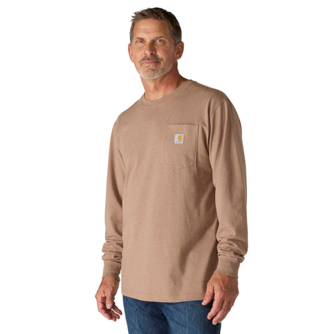 Carhartt men's loose fit deer graphic long-sleeve tee shirt 107041 showing front