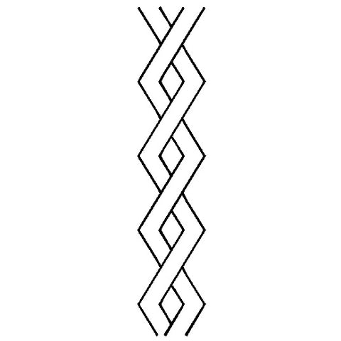 3.5" Diamond Border Quilting Stencil 1107