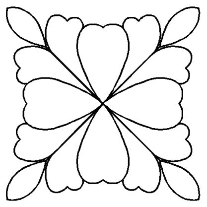 7″ Border Flower & Leaf – EZ Mark Stencils – Quilt Stencils & Quilt Patterns