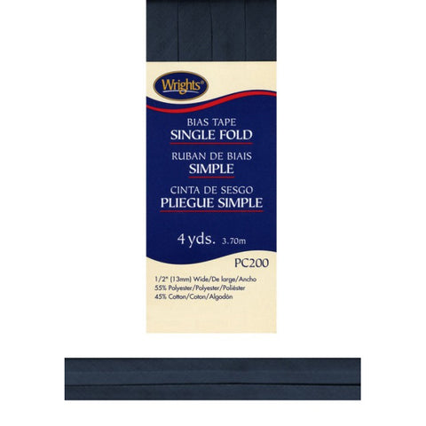 Navy Bias Tape Single Fold 117200-0055