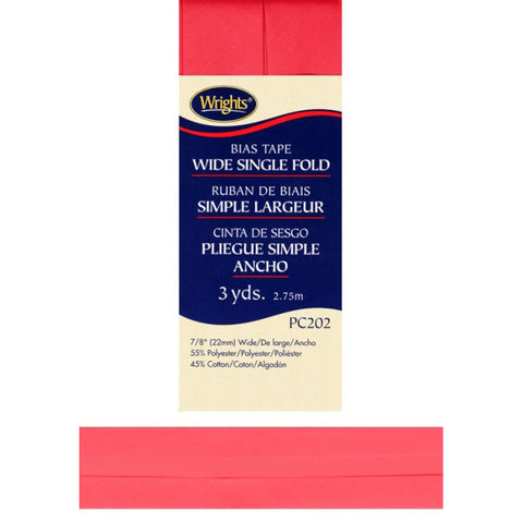 Scarlet Bias Tape Wide Single Fold 117202-0076
