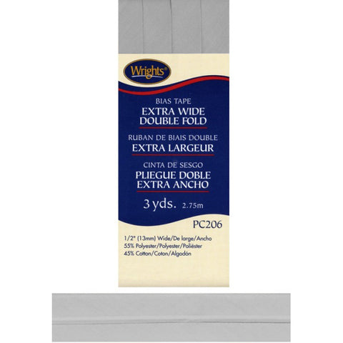 Medium Gray Bias Tape Extra Wide Double Fold 117206-0117
