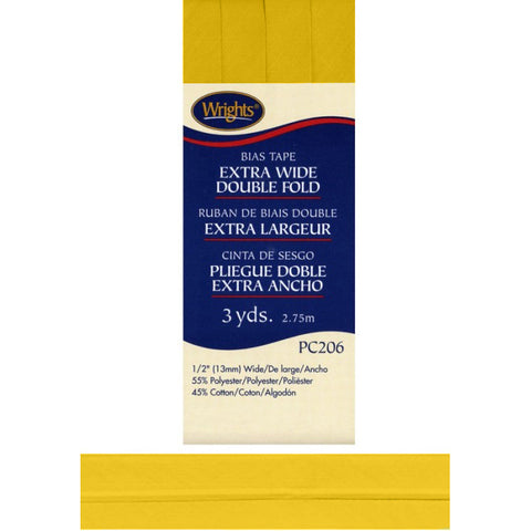 Mustard Bias Tape Extra Wide Double Fold 117206-0508