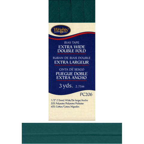 Deep Peacock Bias Tape Extra Wide Double Fold 117206-1235