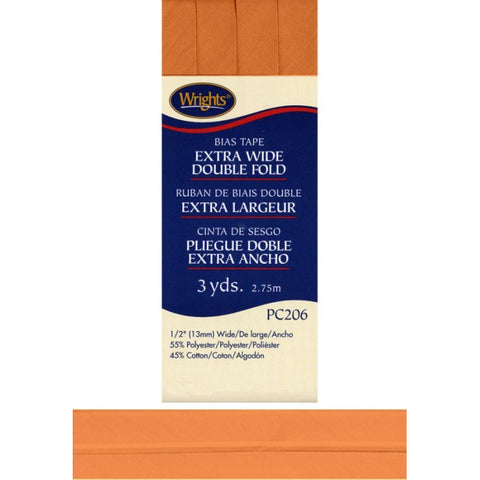 Carrot Bias Tape Extra Wide Double Fold 117206-1241