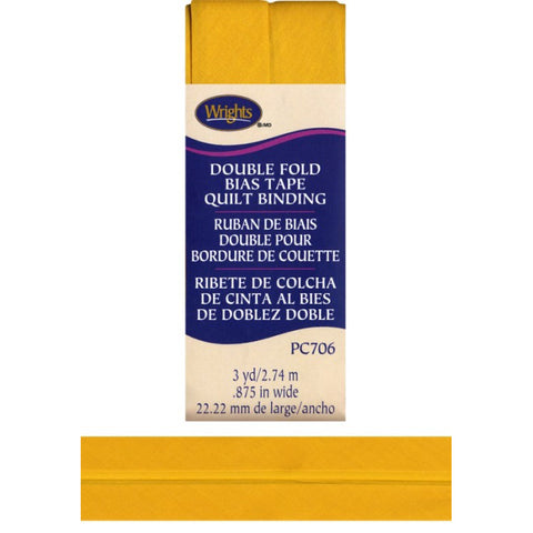 Yellow Double Fold Bias Tape Quilt Binding 117706-0079