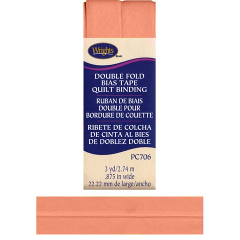 Coral Double Fold Bias Tape Quilt Binding 117706-0245