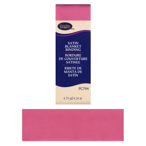 Candy Pink Satin Blanket Binding 117794-0216