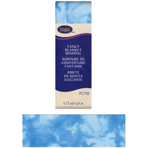 Tie-Dye Blue Fancy Blanket Binding 117798-2307
