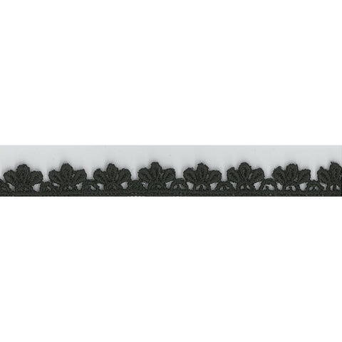 black, 3/8 Inch Venice Lace Trim TRM02