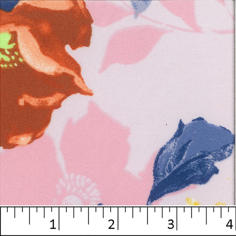 DTY Brushed Knit Floral Print Fabric FA14548