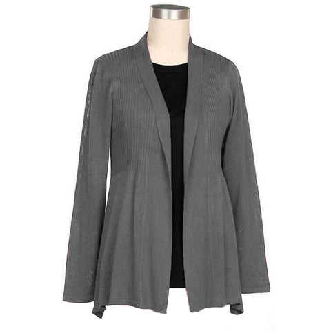 Heather Gray Women's Long-Sleeve Aspara Cardigan Sweater