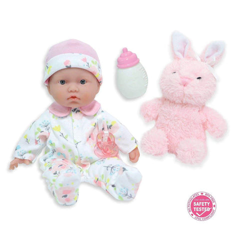 Doll, Bottle, and Bunny