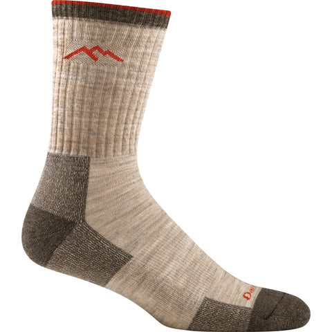Darn Tough men's micro crew hiker sock in Oatmeal tan