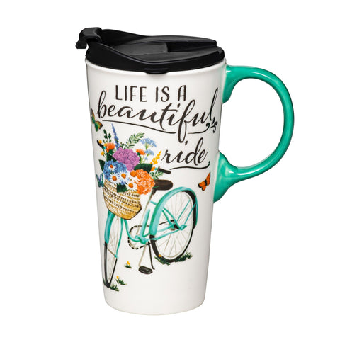 Cypress Home Life is a Beautiful Ride Ceramic Travel Cup