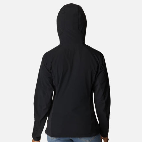 Back of Black Sweet As Softshell Hooded Jacket