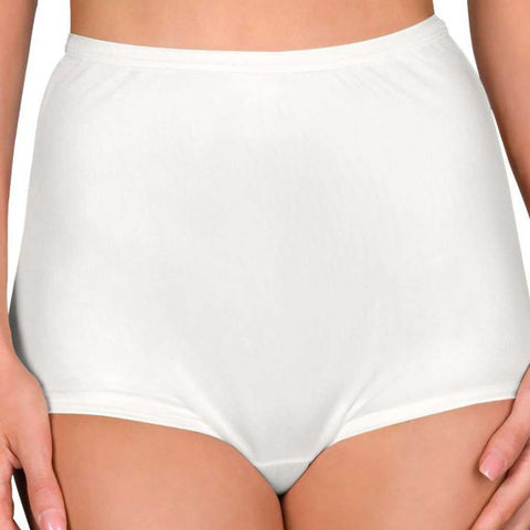 Ivory 3-Pack Nylon Hidden Elastic Full Brief 17032
