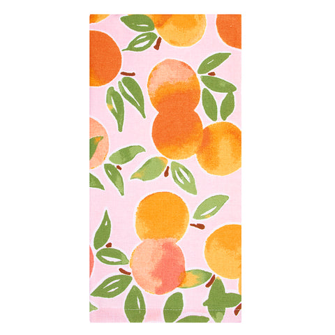 Watercolor Peaches Dual Kitchen Towel 18154