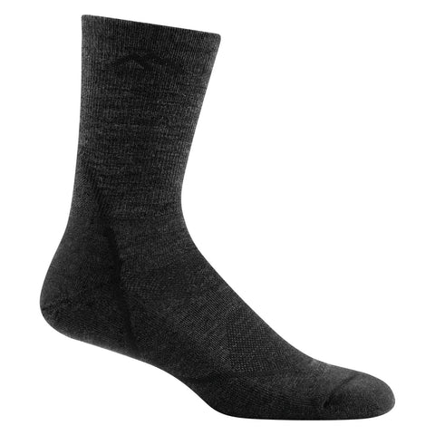 Black Men's Light Hiker Micro Crew Lightweight Hiking Sock