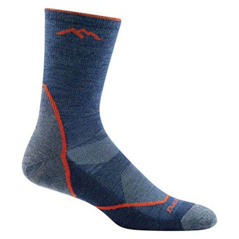 Denim Men's Light Hiker Micro Crew Lightweight Hiking Sock
