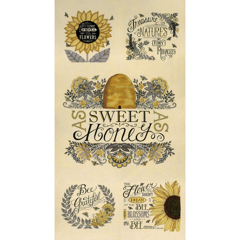 Moda Bee Grateful Collection Fabric Panel 11960