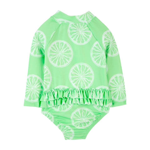 Baby Girls' Green Fruit Swimsuit 1R071210 back