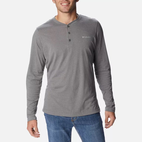 City Grey Heather Men's Thistletown Hills Henley Shirt 2013791023