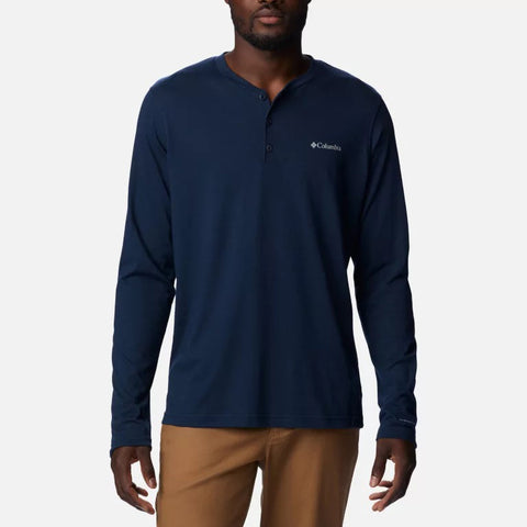 Collegiate Navy Heather Men's Thistletown Hills Henley Shirt 2013791464