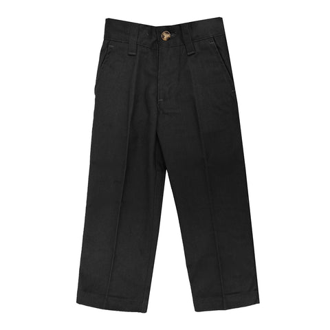 Black Slim Fit Cotton Blend Dress Pants