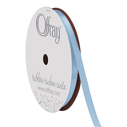 Light Blue Double-Face Satin Ribbon by the Yard 2202-305