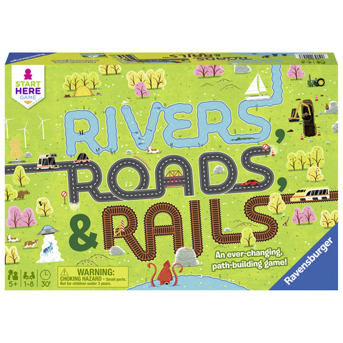 Rivers, Roads, & Rails Board and Card Game 22053