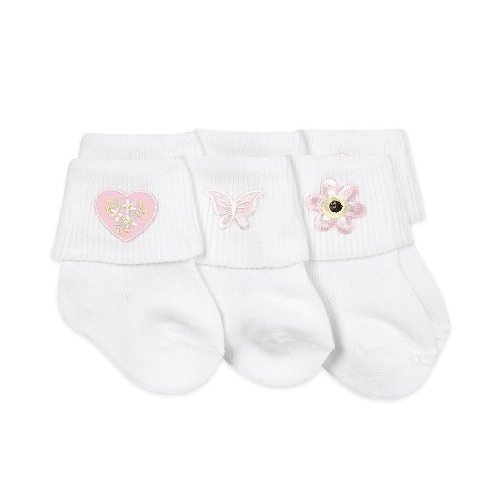 Jefferies Socks Smooth Toe Turn Cuff Socks 1 Pair - White - Bibs and Kids  Boutique