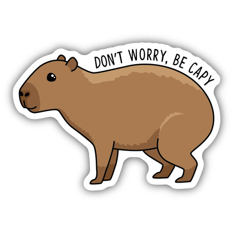 Don't Worry, Be Capy Sticker 2583-LSTK