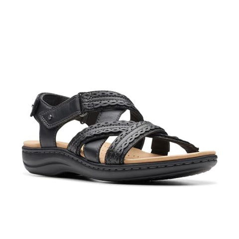 Black Laurieann Rena Sandal on an Angle